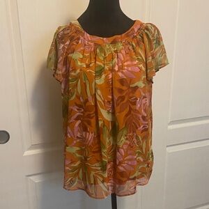 Tropical print blouse